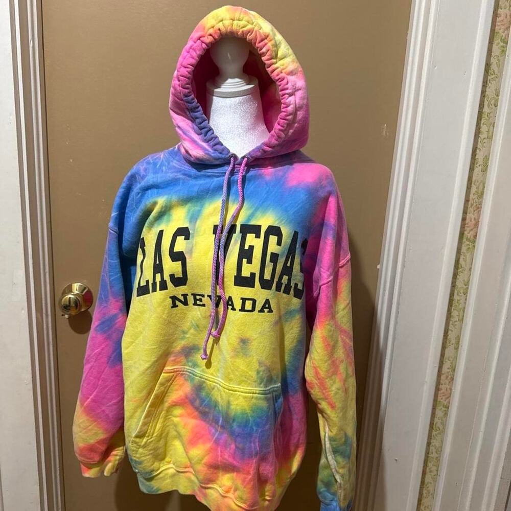 Las vegas nevada tie dye hoodie